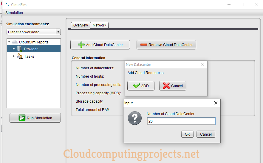 Adding Datacenters in CloudSim